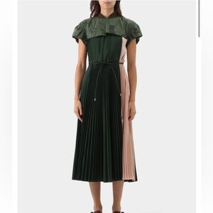 Sacai pleated mini dress